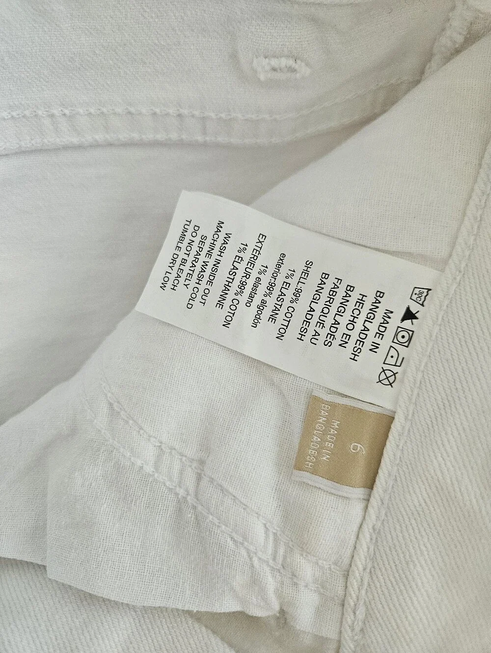 Nwt $125 Michael Kors White Selma Flared Jeams Size 6,  25
